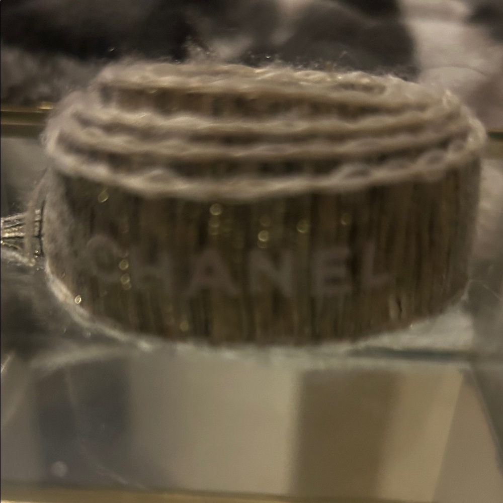 Authentic channel ribbon. Gold trim. Chic to any accessory.